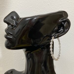 Elegant Silver Event Hoop Earrings